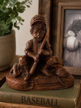 Vintage Red Mill Mfg. “Big Sandy Mudcats” Baseball Figurine Sculpture
